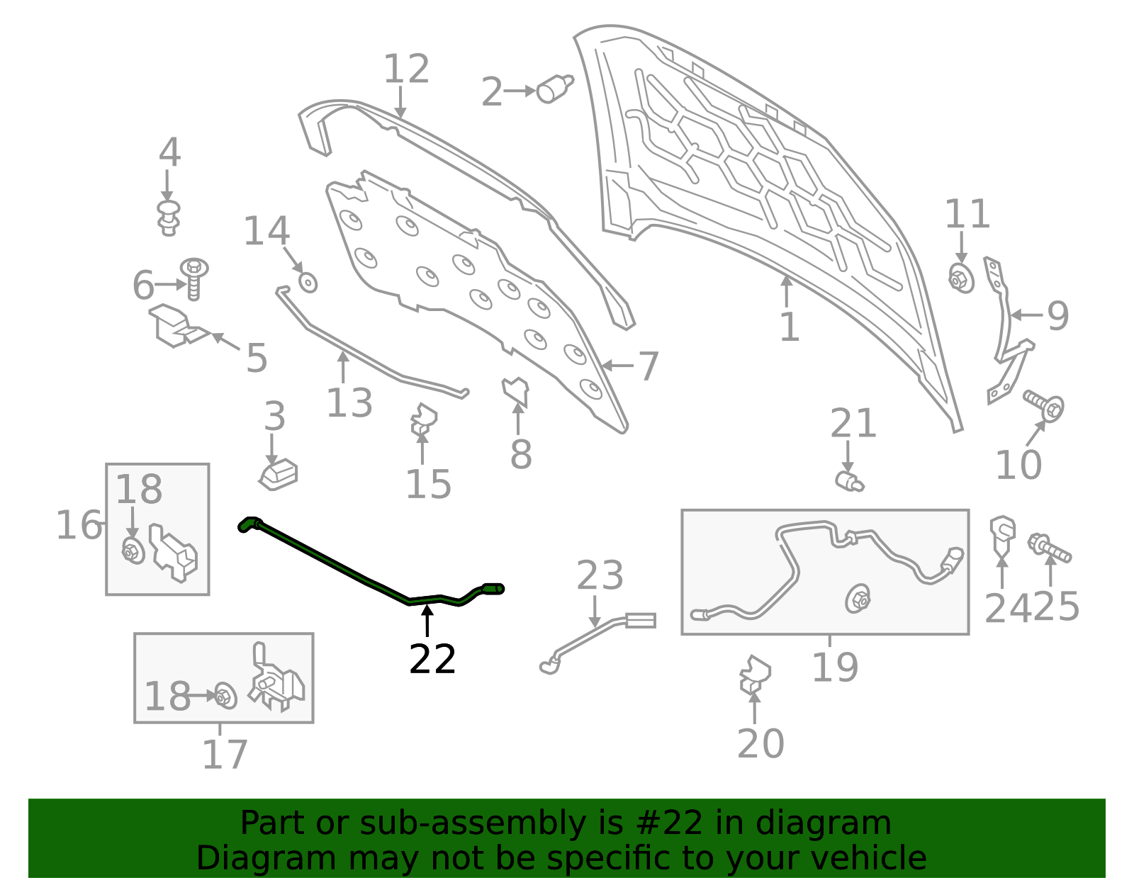 2013-2020 Ford | Release Cable Extension | DS7Z-16916-H | Walls' Ford Parts