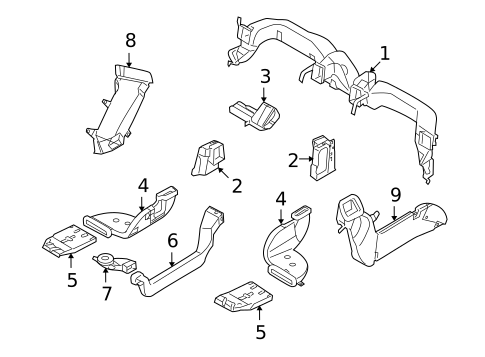 Ducts for 2011 Hyundai Veracruz #0