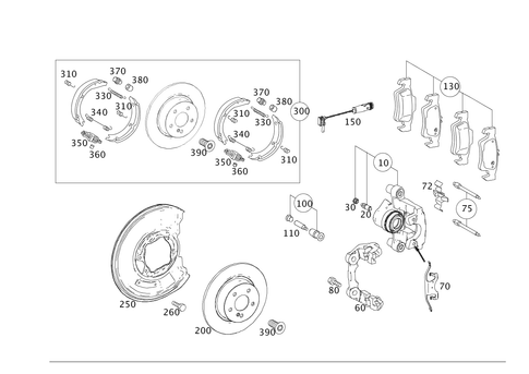 Rear Wheel Brake for 2006 Mercedes-Benz E350 #0