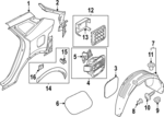 71503P1C00 - Body: Quarter Panel for Kia: Sportage Image