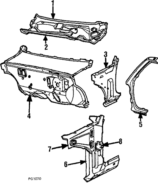4371428 - Body: Cowl Top Panel for Mopar Image