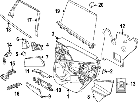 Interior Trim - Rear Door for 2025 BMW X3 #0