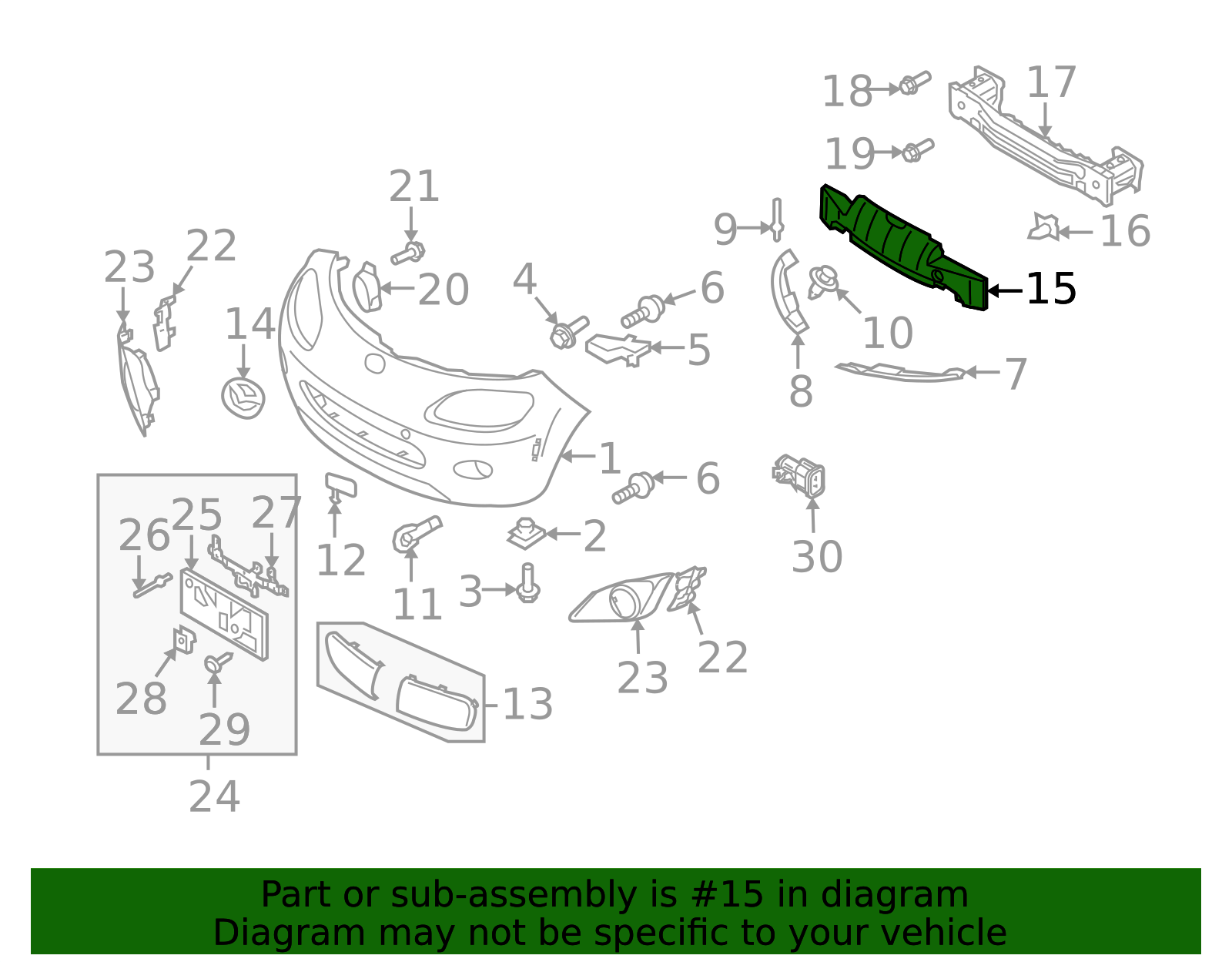N173-50-111A - Bumper Impact Absorber 2009-2012 Mazda MX-5 Miata ...