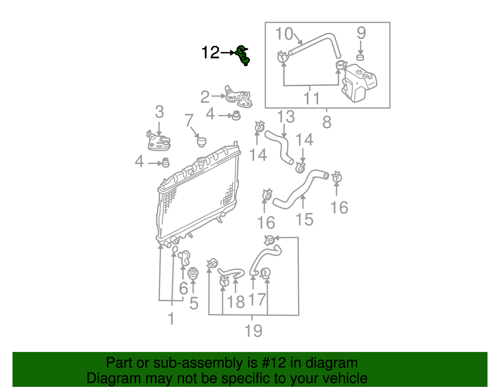 Overflow Hose Retainer Clip - Nissan (92520-4Z000)