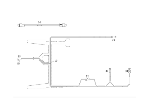 Fiber Optical Cable Wiring Harness (D2B and Most) for 2001 Mercedes-Benz S55 AMG #1
