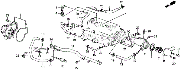 Water Pump (S) for 1990 Honda Prelude #0