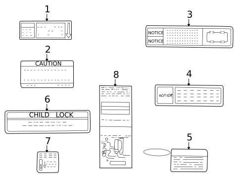 Information Labels for 2002 Chevrolet Tracker #0