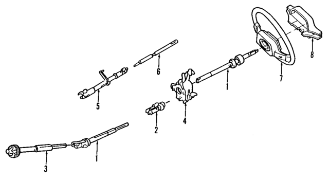 F7AZ3524AA - Steering: Shaft Assembly for Ford Image