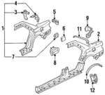 75800SM4013 - Body: Mud Guard for Honda: Accord Image