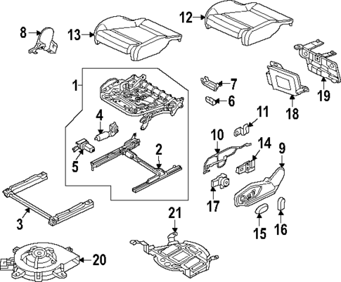 Front Seat Components for 2025 Audi Q7 #2