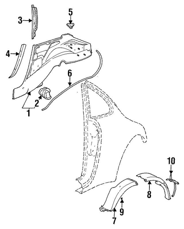96450461000 - Body: Grommet for Porsche Image