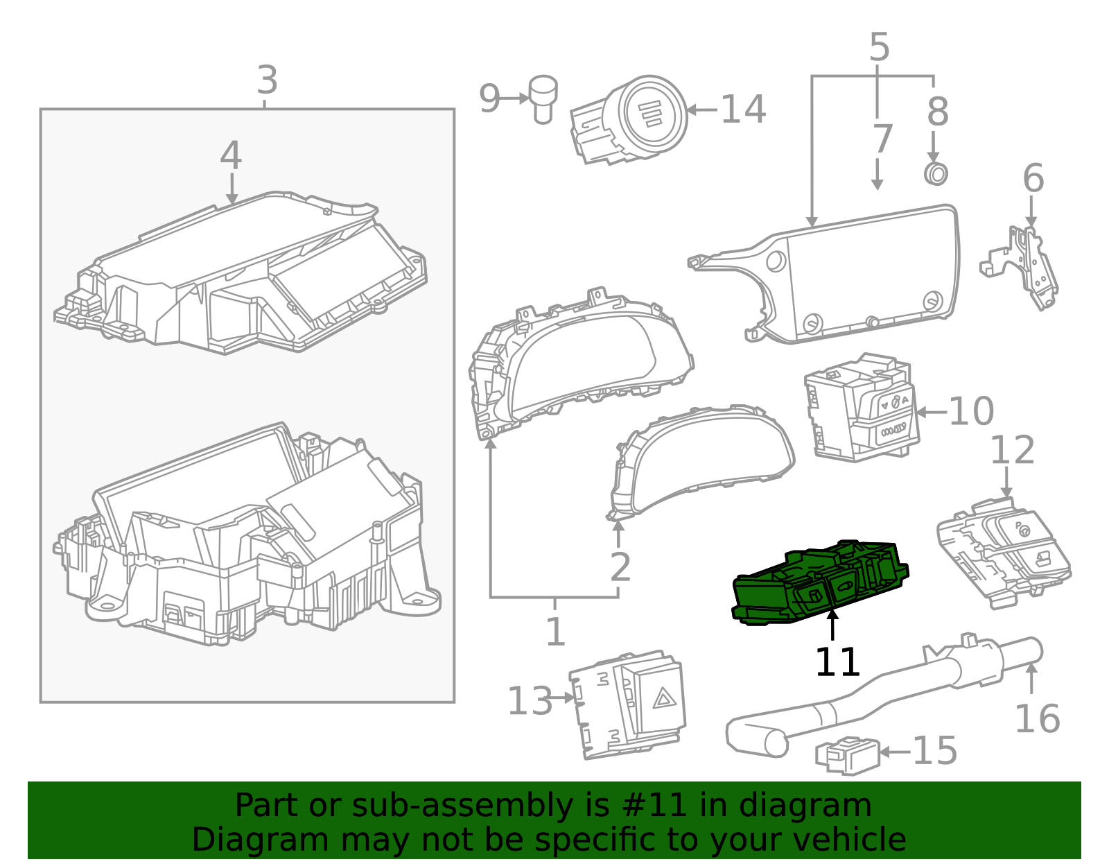 Lexus Switch 2022-2025 Lexus Switch 84010-78330 | OEM Parts Online