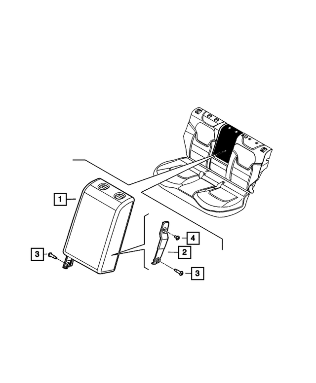 6AY07PS4AA - Interior Trim: Rear Seat Armrest for Mopar Image