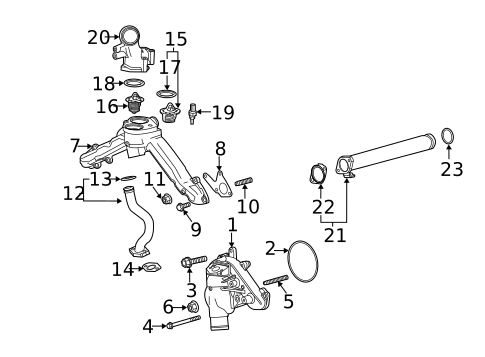 Water Pump for 2024 GMC Sierra 2500 HD #2