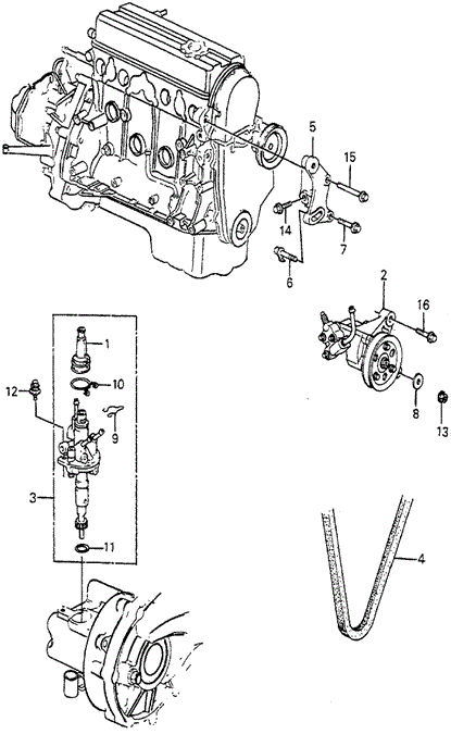 P.S. Pump - Speed Sensor for 1984 Honda Accord #0
