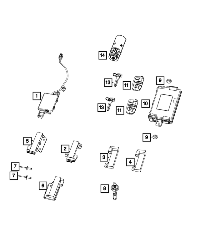 68602872AA - Electrical: Remote Start And Keyless Entry Antenna for Mopar Image