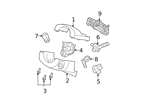 Steering Column for 2009 Ford Edge #0