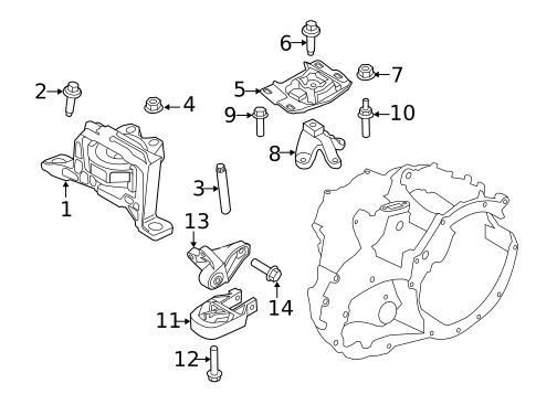 Engine & Trans Mounting for 2016 Ford Focus #1