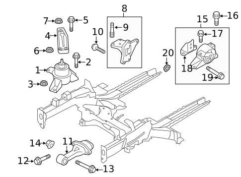 Engine & Trans Mounting for 2011 Kia Soul #0