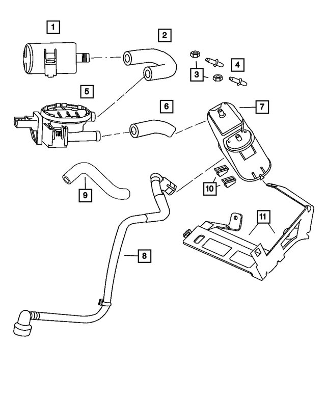 4581432AD - Emission Systems: Canister To Vent Valve Hose for Mopar Image