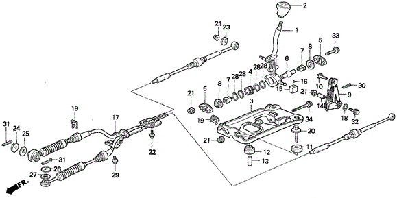 Shift Lever for 1997 Acura CL #0
