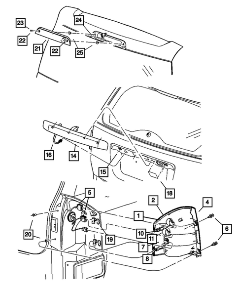 Lamps - Front, Rear and Courtesy for 2007 Jeep Patriot #0