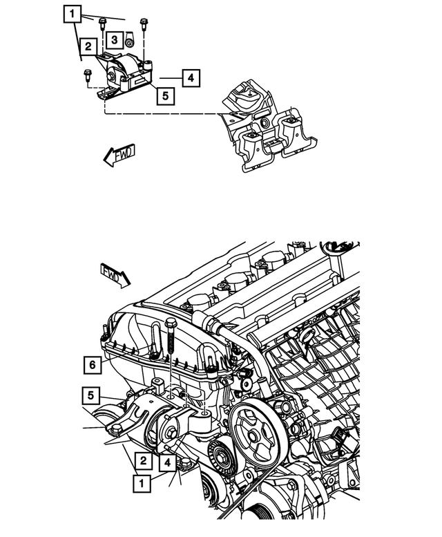 6104412AA - 2.0L Gas; Engine: Hex Head Bolt And Coned Washer for Mopar Image