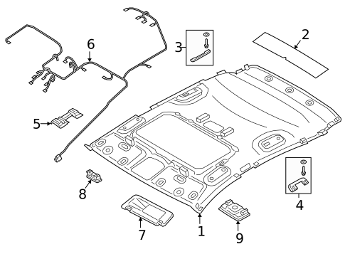 Interior Trim - Roof for 2021 Hyundai Kona Electric #0