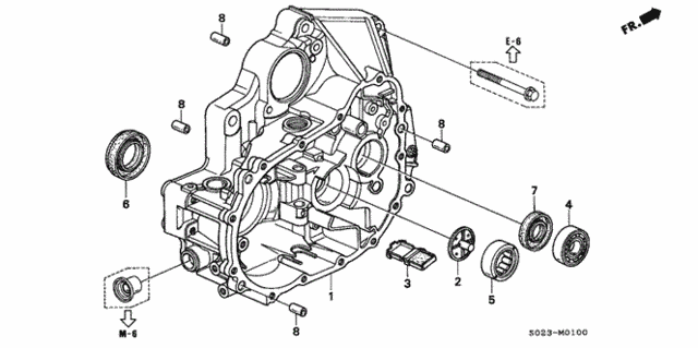 MT Clutch Housing (SOHC) for 1997 Honda Civic #0