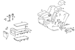 1269706730 - Rear Seat Bench: Folding Armrest for Mercedes-Benz: 560SEC Image