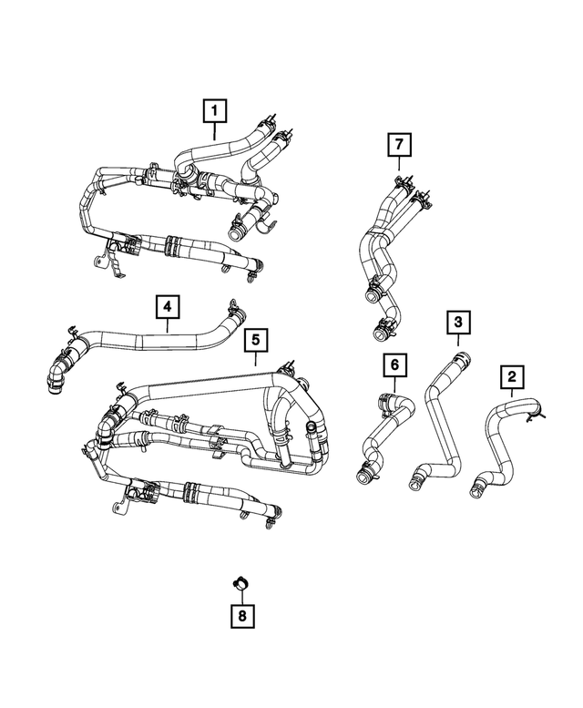 5058527AE - : Heater Supply And Return Hose for Mopar Image