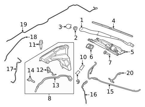 Headlamp Washers/Wipers for 2023 Land Rover Discovery #1