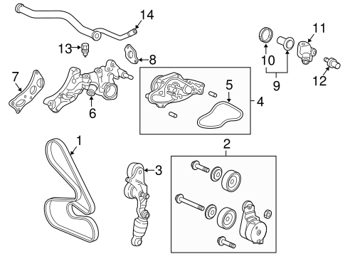 2005 Honda Odyssey Serpentine Belt Diagram Belt Tensioner