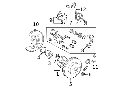 Front Brakes for 2012 Toyota Yaris #1