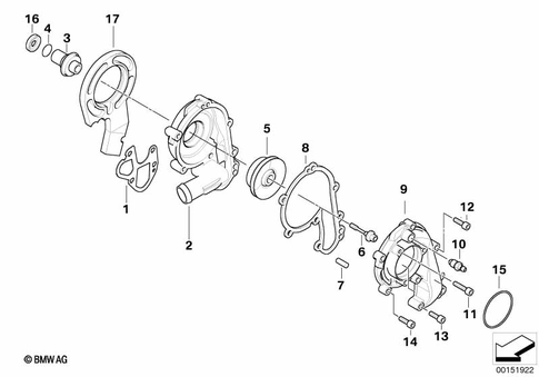 Coolant Pump with Drive for 2008 BMW-Motorrad K 1200 R #0