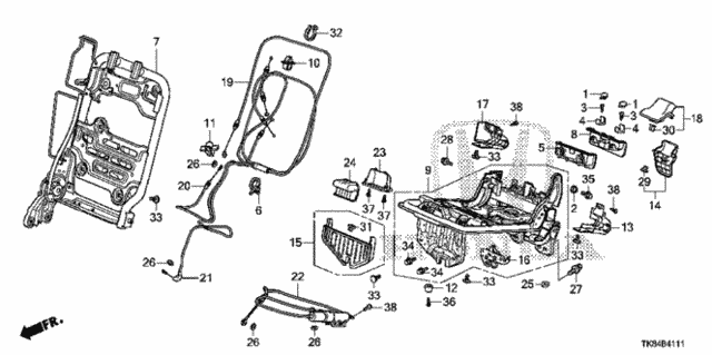 Rear Seat Components (R.) for 2012 Honda Odyssey #0