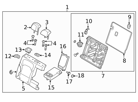 Rear Seat Components for 2018 Hyundai Elantra GT #0