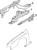 K2AA54300C - Body: Lower Rail for Kia: Sephia Image