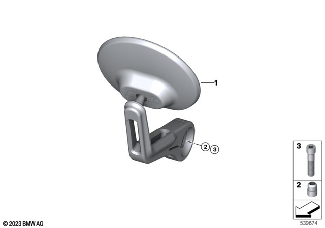 51165B3DF94 - Body Equipment: Mirror, Handlebar End - Black for BMW-Motorrad Image image