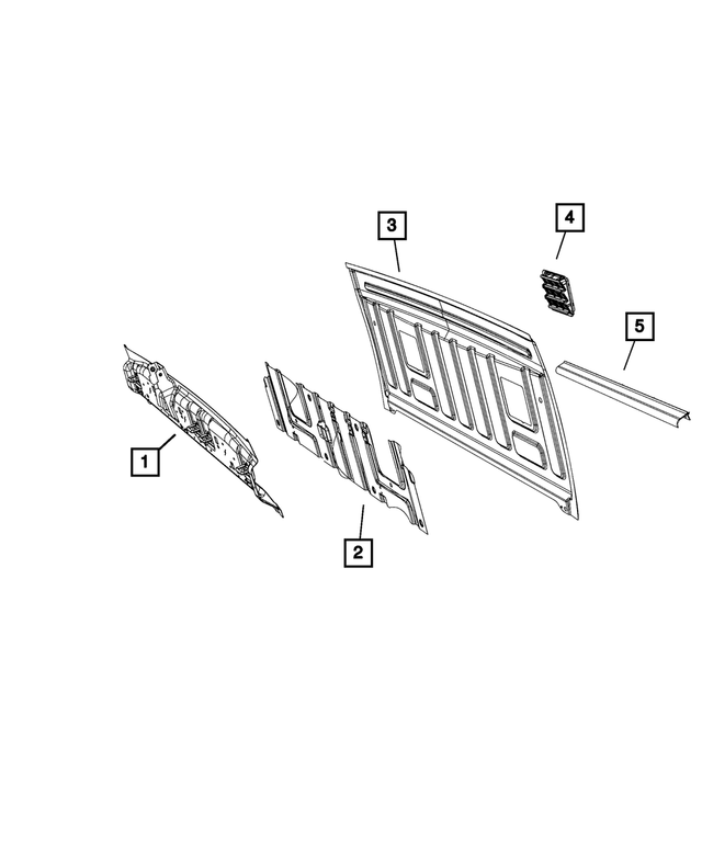 68525515AA - Body Sheet Metal Except Doors: Cab Back Panel for Mopar Image