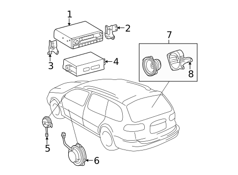 Sound System for 2001 Toyota Sienna #0