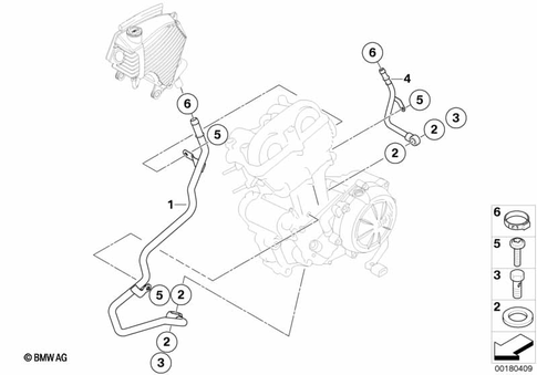 Oil Cooler with Supply and Return Lines for 2012 BMW-Motorrad G 650 GS #1