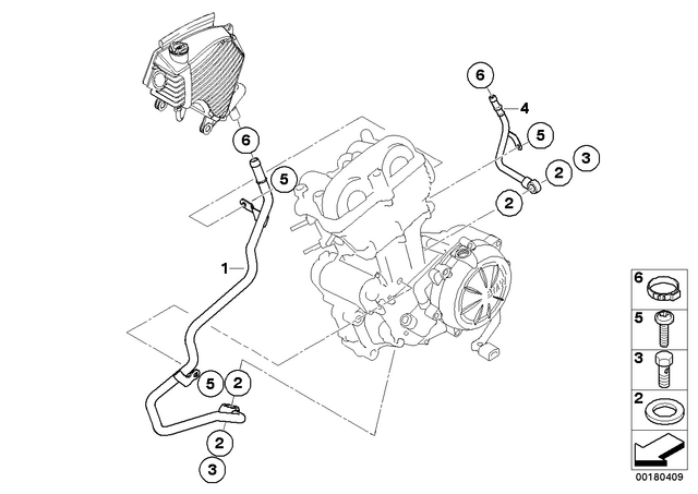 11417720232 - : Black Oil Pipe Outlet for BMW-Motorrad Image