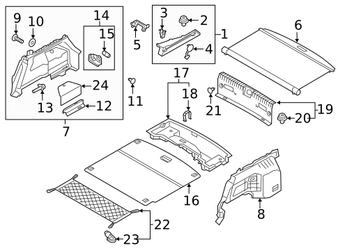 Interior Trim - Rear Body for 2020 Hyundai Ioniq #0