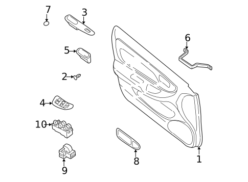 Rear Door for 1998 Nissan Altima #1