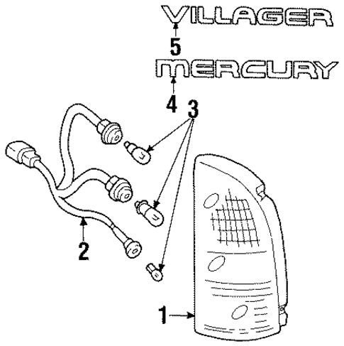 Combination Lamps for 2002 Mercury Villager #0