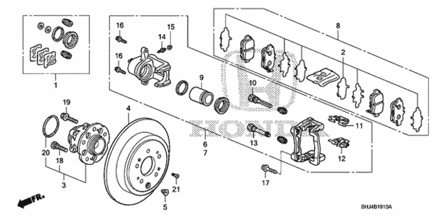 Rear Brake for 2008 Honda Odyssey #0