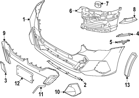 Bumper & Components - Front for 2024 BMW 540i xDrive #0