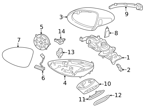 Outside Mirrors for 2016 Porsche Panamera #4