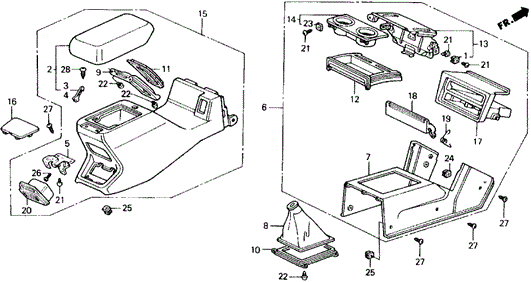 Console (SEI) for 1989 Honda Accord #0